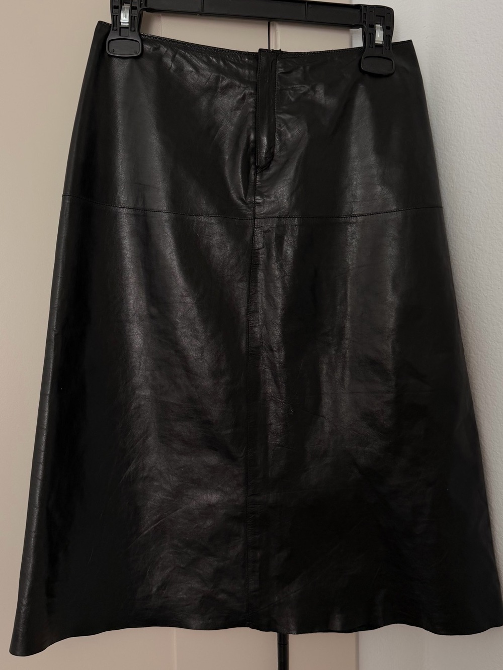 Leather midi skirt a line banana republic